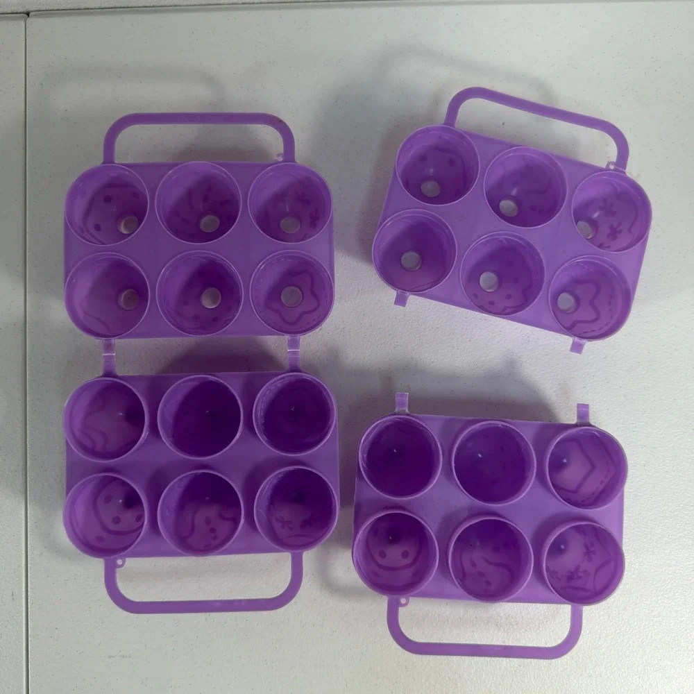 Jell-O Shots Egg Molds Jigglers‎ Retro 90s Purple Plastic Lot of 2 Purple Easter